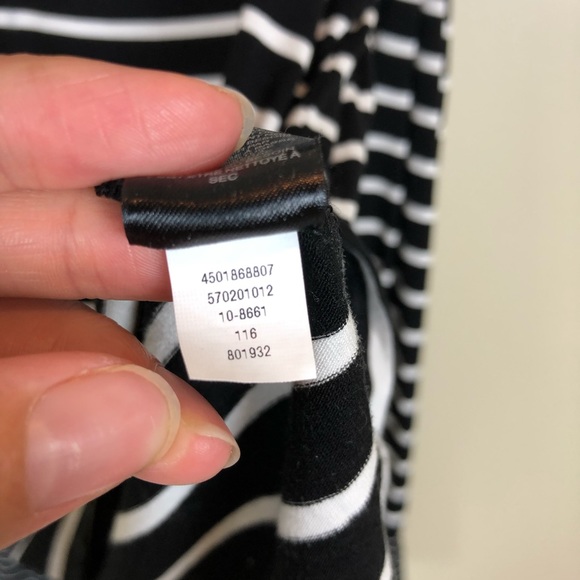 WHBM Striped Off the Shoulder Flare Sleeve Top - Picture 5 of 7